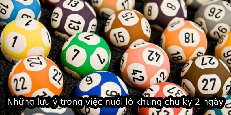 Những lưu ý trong việc nuôi lô khung chu kỳ 2 ngày